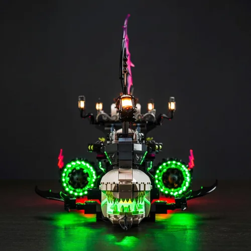 Vista 2 de BrickBling Kit de luz LED compatible con Lego DREAMZzz Nightmare Shark Ship, luz creativa compatible con Lego 71469, no incluye