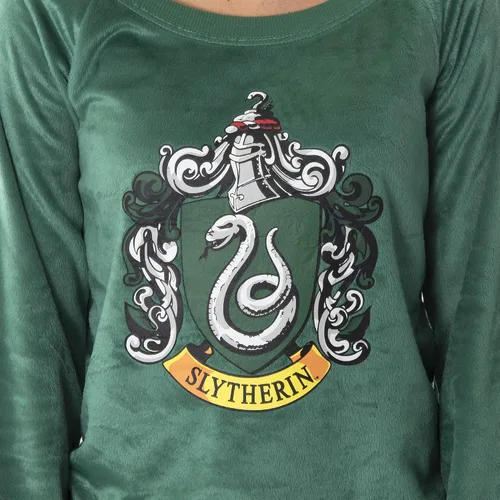 Vista 2 de Harry Potter Hogwart Castle House - Conjunto de pijama de forro polar para jóvenes, las 4 casas disponibles