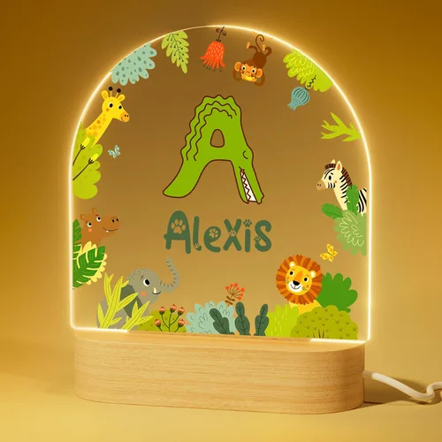 Vista 10 de Luz nocturna personalizada, luz nocturna acrílica Koala, regalos personalizados para niños, nombre personalizado, brillo ajustable, alimentación