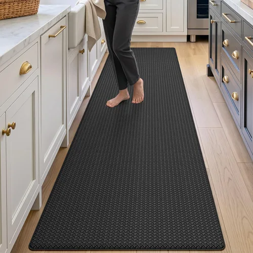 Vista 18 de DEXI Alfombrillas de cocina acolchadas antifatiga, 23 x 59 pulgadas beige (2-Beige)
