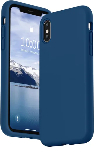 Vista 16 de SURPHY Diseñada para iPhone Xs y iPhone X con forro de microfibra, funda gruesa de silicona líquida para iPhone X XS de 5.8 pulgadas, color rosa bebé