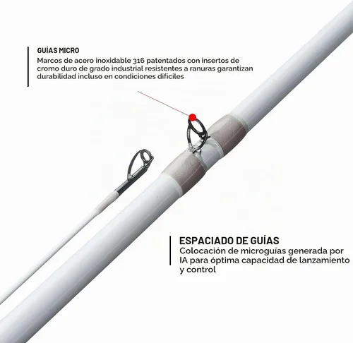 Vista 4 de Duckett Fishing Cañas de pescar Ghost II Spinning & Casting, ligeras, duraderas y ultra sensibles
