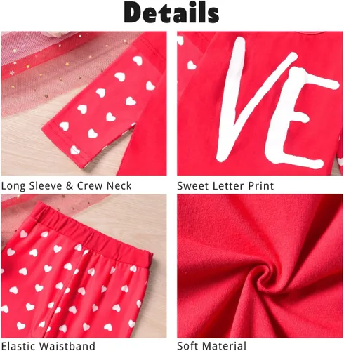 Vista 2 de Aalizzwell Trajes a juego para el día de San Valentín para bebés, hermanos, hermanas, ropa para hermanos