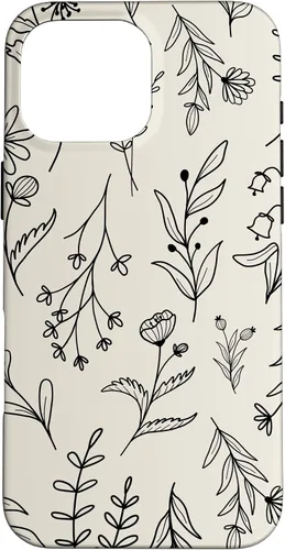 Vista 19 de Sand Beige Wildflower Floral Pattern Case for iPhone 16