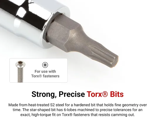 Vista 2 de TEKTON Juego de llaves de vaso Torx, 10 piezas SHB90103