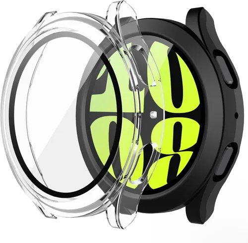 Vista 22 de Misxi - Juego de 2 fundas rígidas de policarbonato con protector de pantalla para Samsung Galaxy Watch 5 Galaxy Watch 4 de 40 mm, funda ultradelgada