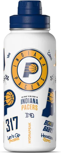 Vista 16 de Hydrapeak Botella de agua aislada de 32 onzas con licencia oficial de la NBA Boston Celtics, celebrando la ciudad de Boston, tapa de popote y asa
