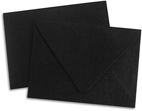 Vista 3 de Mini sobres para tarjetas de regalo, color negro