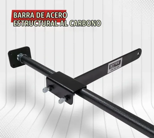 Vista 3 de Mytee Products Barra de Bloqueo de Carga Ajustable de Servicio Pesado de 40"-70" con Barra Divisora de 16" y Red de Almacenamiento para Sujeción