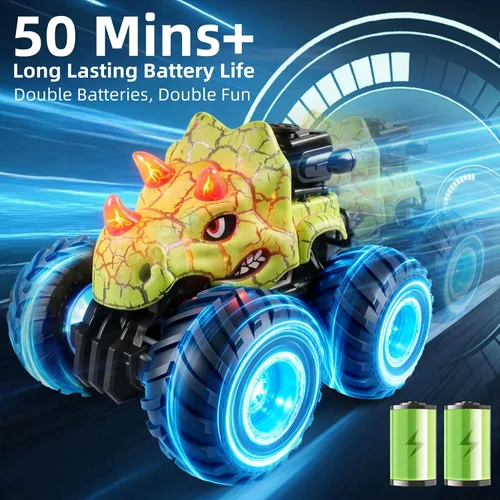 Vista 4 de Monster Truck Toys, coche de control remoto 1:18 con luz y música Verde