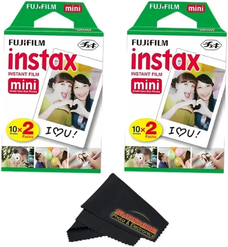 Vista 3 de Fujifilm Instax Mini 12 - Cámara instantánea (rosa flor) y paquete de película extra Fujifilm Instax Mini (40 hojas), cámara de película instantánea