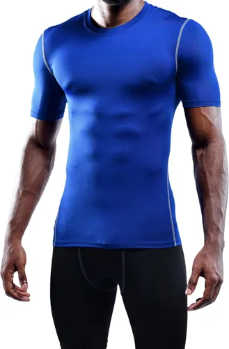 Vista 5 de NELEUS Paquete de 3 camisetas de entrenamiento de capa base de compresión atlética para hombre