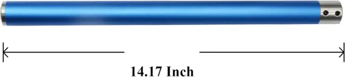 Vista 2 de Mango intercambiable de aleación de aluminio azul con apertura de 0.472 in para herramienta de torneado de madera de carburo DT, herramienta