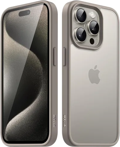Vista 20 de JETech Funda mate para iPhone 15, color negro