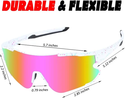 Vista 2 de ITSCOOL Gafas de sol deportivas polarizadas para hombres y mujeres, ligeras, para sóftbol, béisbol, pickleball, ciclismo, protección UV