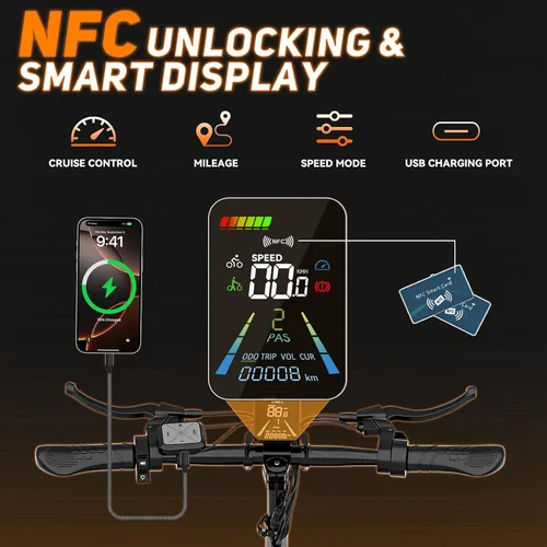 Vista 8 de Electric Scooter for Adults, 2400W & 1600W Off-Road Foldable E Scooter Dos 1600W gris oscuro
