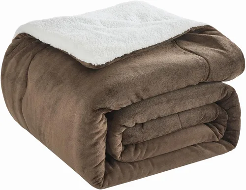 Vista 20 de CHOSHOME Manta de forro polar Sherpa - Manta gruesa y cálida para invierno, manta de felpa suave y mullida para cama, sofá y viajes