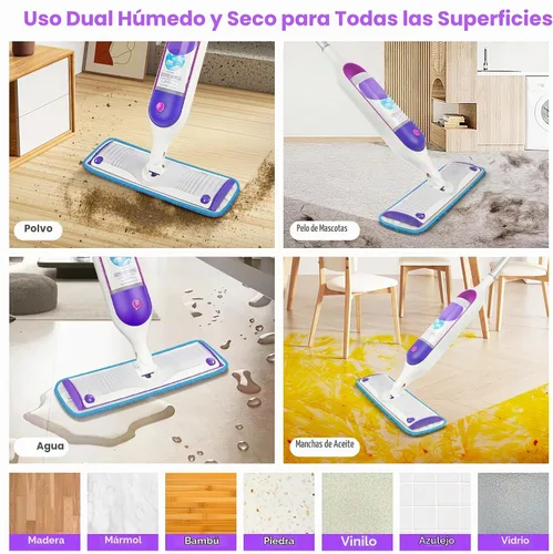 Vista 7 de Paquete de 3 almohadillas reutilizables para mopa Swiffer PowerMop, súper absorción, limpieza de suelos de madera dura multisuperficie, lavables a