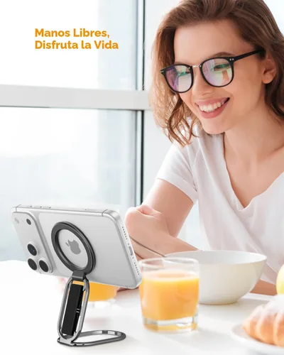 Vista 8 de SUPERONE Soporte MagSafe para teléfono MagSafe compatible con Mag Safe Finger Loop, correa de soporte de anillo de teléfono 4 en 1 para iPhone
