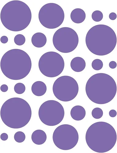 Vista 18 de Calcomanías de pared de lunares, calcomanías de vinilo de varios tamaños, adhesivo extraíble, círculos redondos (azul bebé, 30)