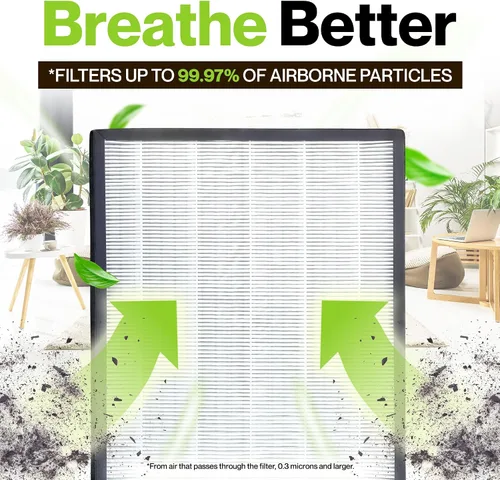 Vista 8 de Durabasics Filtro de repuesto para purificador de aire para filtro Levoit LV-PUR131, LV-PUR131S y LV-PUR131-RF 2 filtros HEPA y 2 prefiltros