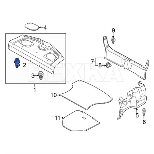 Vista 6 de Rexka 30 clips de retención para panel de moldura de puerta elevadora para Mazda B467-68-AC3-02 Mazda 5, CX-7, CX-9, Miata, Millenia, MX-6, RX-7
