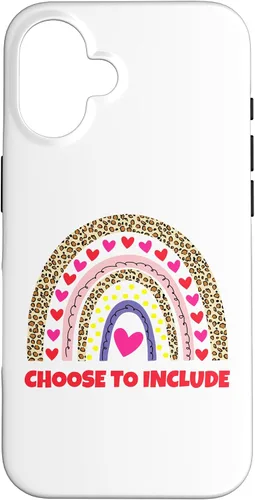 Vista 32 de Choose to Include Leopard Rainbow Special Needs Awareness Case for iPhone 17