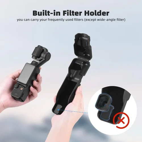Vista 4 de BRDRC Pocket 3 Funda protectora para Xtra Muse Gimbal Lens Cap Protector de pantalla para DJI Osmo Pocket 3 Creator Combo/Xtra Muse Accesorios (rosa)