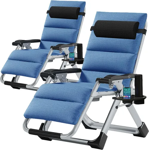 Vista 11 de MOPHOTO Silla de gravedad cero, silla de salón acolchada para exteriores con mesa lateral, silla reclinable de gravedad cero, silla reclinable