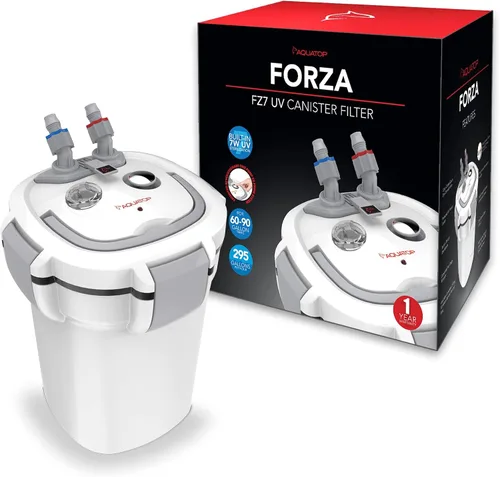 Vista 7 de Aquatop Filtro de recipiente de 3 etapas de 264 GPH con vórtice súper silencioso Easy Prime - 55 W de potencia para hasta 75 galones - Incluye todos