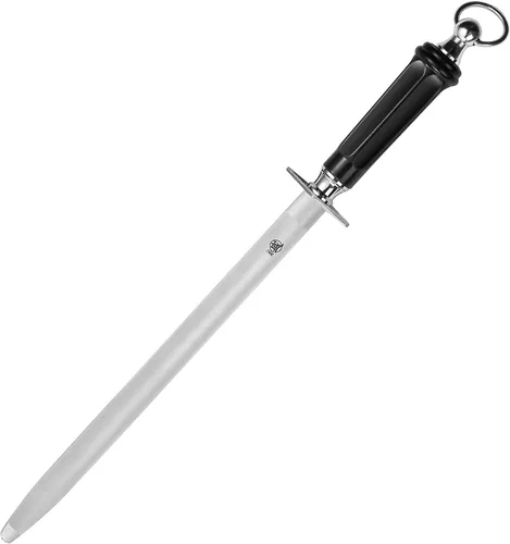 Vista 10 de MITSUMOTO SAKARI - Varilla de afilar cuchillos de diamante plano de 10 pulgadas, mango ABS Flat diamond surface for broader blade contact, high