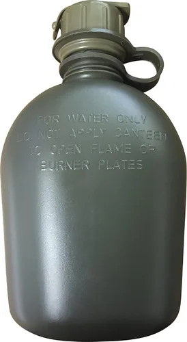 Vista 2 de Cantina, 1 cuarto de galón, USGI Issue, NSN 8465-01-115-0026, OD verde, con tapa M1 NBC Water Canteen BPA-Free Leak-Proof Hydration Water