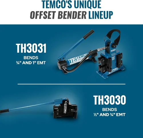 Vista 6 de TEMCo TH3030 Dobladora offset de conducto de doble tamaño 2 en 1 - EMT de ½ "y ¾