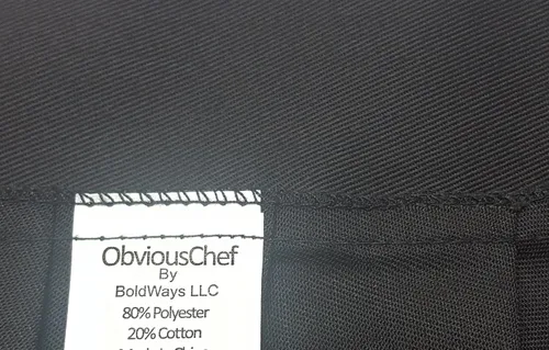 Vista 6 de Chef ObvioNegro Gorro De ChefVelcro ajustable FitAdulto (Negro)