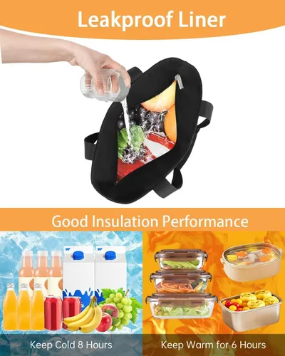 Vista 4 de GLENKEY Bolsa Térmica para Almuerzo Tote Lonchera - Bolsas Enfriadoras Grandes a Prueba de Fugas para Adultos - Lonchera Suave para Mujeres Trabajo