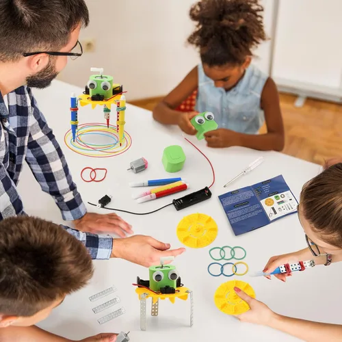 Vista 2 de Paquete de 4 kits de robot STEM Doodling, juguetes STEM para manualidades a