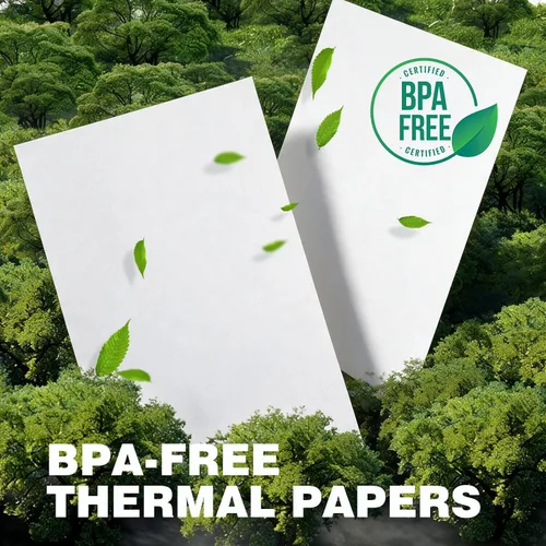 Vista 3 de 600 hojas de papel para impresora térmica de 8.5 x 11 pulgadas