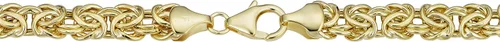 Vista 2 de Kooljewelry Pulsera bizantina de oro amarillo de 14 k de 0.236 in (7,5 pulgadas), Oro amarillo, Sin gemas.