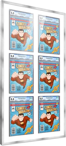 Vista 124 de Poster Palooza Marco de cómics con paspartú para 1 cómic de grado CGC, CBCS o PGX, marco de cómic de bronce para cómic de 8.125 x 13 pulgadas