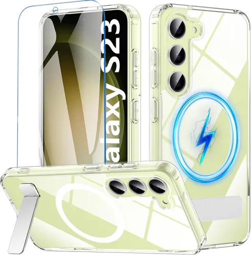 Vista 20 de Funda OWKEY Samsung Galaxy A13 5G, Funda Magnética para Teléfono con Soporte y Protector de Pantalla, Funda Protectora Antihuellas y a Prueba de A13