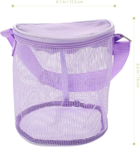 Vista 2 de Bolsa de almacenamiento de playa para niños, bolsa cruzada para niños, organizador de bolsa de malla, juguete de malla, toallas de playa