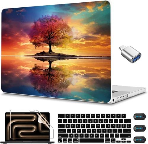 Vista 14 de CISSOOK Funda para MacBook Pro de 14 pulgadas 2025-2021 Release M5 A3434 M4 A3401 A3112 A3185 M3 A2918 A2992 M2 A2779 M1 A2442, carcasa rígida