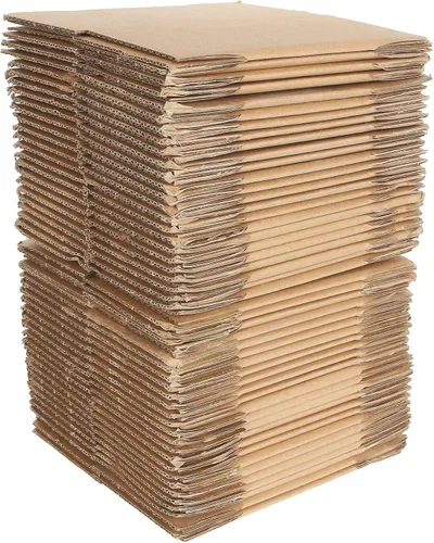 Vista 5 de Paquete de 50 cajas de envío de cartón corrugado de 4 x 4 x 4 pulgadas, pequeñas cajas de cartón corrugado recicladas, cajas de cartón corrugado