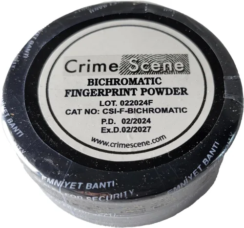 Vista 2 de Crime Scene Kit básico de huellas dactilares latentes, polvo gris bicromático