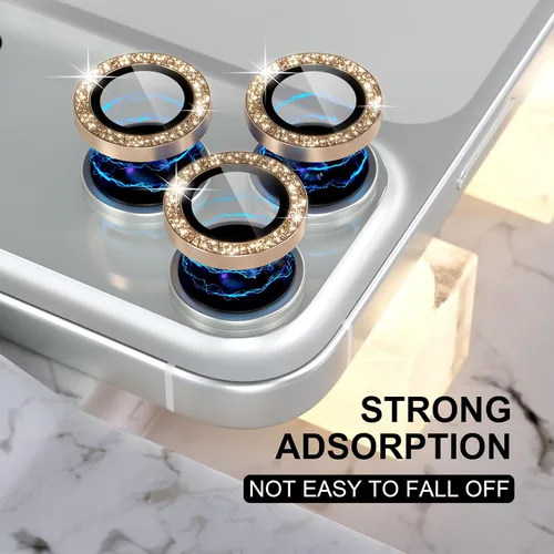 Vista 362 de Choiche Compatible para iPhone 16 Pro/iPhone 16 Pro Max Protector de Lente de Cámara, Vidrio Templado 9H Protector de Pantalla de Cubierta de Cámara