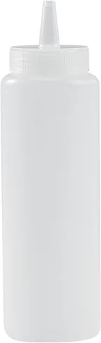 Vista 12 de Restaurantware - Botella Exprimible de Condimentos de 8 Onzas, 1 Botella Exprimible de Plástico con Tapa - Punta Dispensadora de Precisión