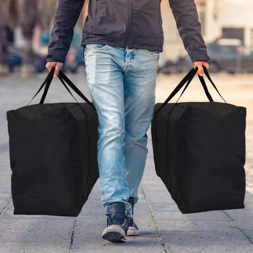 Vista 7 de Bolsas de mudanza extra grandes con cremalleras fuertes y asas de transporte, bolsas de almacenamiento para ropa, suministros de mudanza