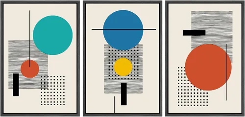Vista 18 de SIGNWIN Lienzo enmarcado para pared, juego de arte abstracto de serenidad costera, ilustraciones abstractas junto al mar, arte moderno, decorativo