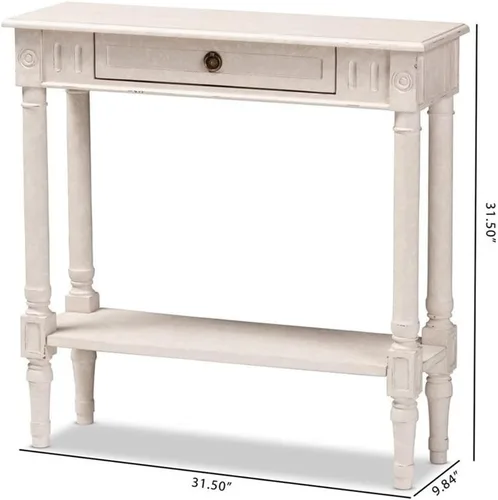 Vista 3 de BOWERY HILL Mesa consola de 32" encalada