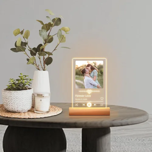 Vista 8 de Marcos de Foto Personalizados de Placa de Spotify, Marco de Foto de Portada de Canción de Acrílico Personalizado, Regalos Personalizados para Novia